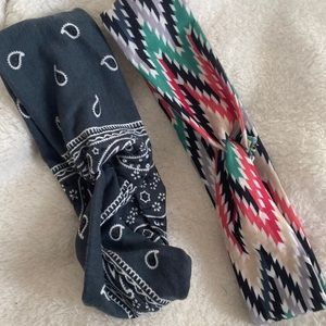 knot headbands, patterned